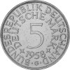 Deutschland 5 DM 1958 Silberadler Mzz. G