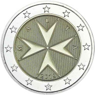 Malta 2 Euro Münze mit Münzzeichen F für Frankreich Monnaie de Paris