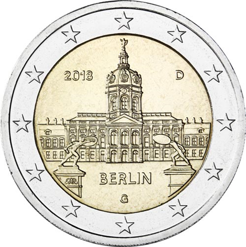 Deutschland-2Euro-2018bfr-Charlottenburg-Münzzeichen-G-RS
