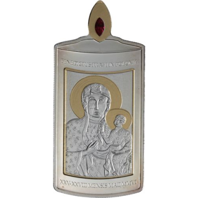 Cook Islands- 5 Dollar-2006-AGpp-schwarze Madonna Polen-RS