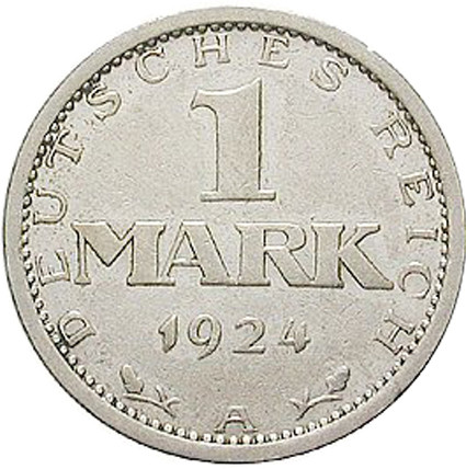 Zahlgeld der 1. deutschen Republik J.311 Rentenmark 