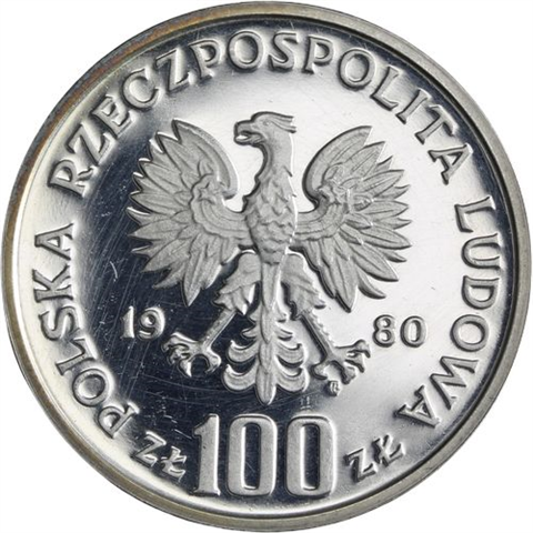 Polen-100 Zlotych-1980-AGpp-Auerhahn-RS