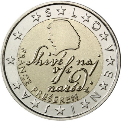 Kursmünze aus Slowenien 2 Euro 2017 France Preseren Gedenkmünzen Sondermünzen Banknoten Zubehör Münzkatalog bestellen 