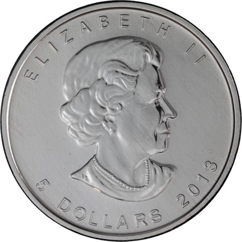 Kanada-5 Dollar-2013-AGstgl-FD-Farbe-25 Jahre Maple Leaf-RS