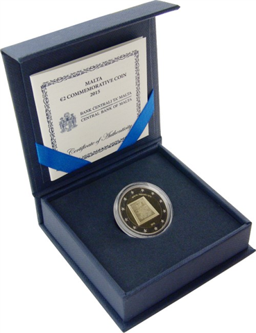 Malta 2 Euro 2015 PP Parlamentarische Republik im Etui