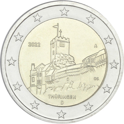 Deutschland-2-Euro-2022-Thüringen-Wartburg-A-I