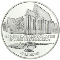 Deutschland 10 DM Silber 2001 Stgl. Katharinenkloster Meeresmuseum Stralsund
