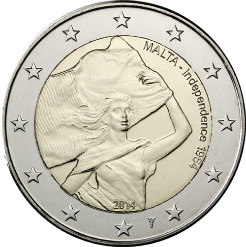 Malta 2 Euro 2014 bfr. 50 Jahre Unabhängigkeit