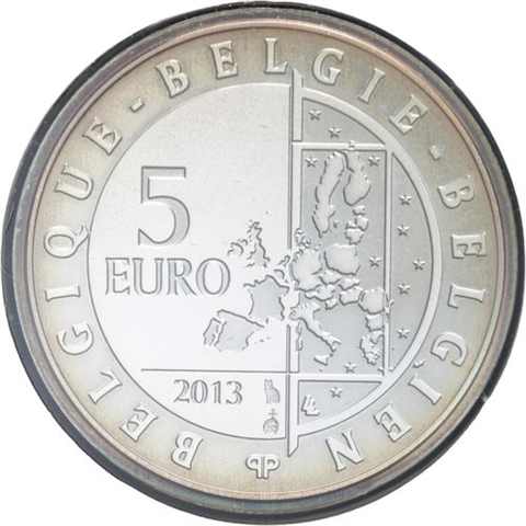 Belgien-5 Euro-2013-AGstgl-Spirou-Robbedoes-Folder I