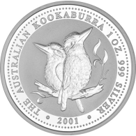 Australien-1-Unze-Silber-2001---1-Dollar-Kookaburra-RS