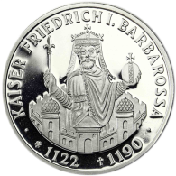 Deutschland 10 DM Silber 1990 PP Kaiser Friedrich I. Barbarossa I