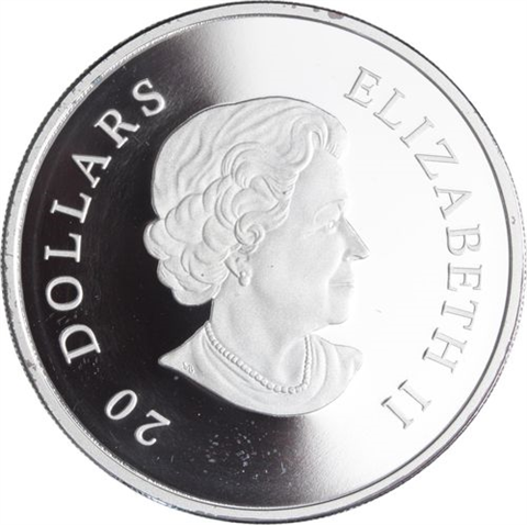 Kanada-20 Dollar-2009-AGpp-Pink Crystal Snowflake-RS