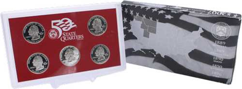 USA-5xQuarter Dollar-2007-AGpp-50 States Quarters-RS