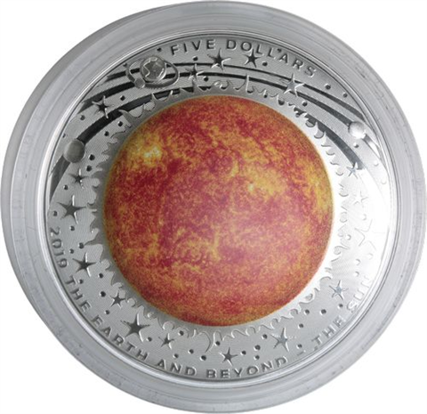 Australien-5 dollar-2019-AGpp-Sun-Sonne-Etui