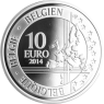 Belgien-10Euro-2014-AgPP-Weltkrieg-vs