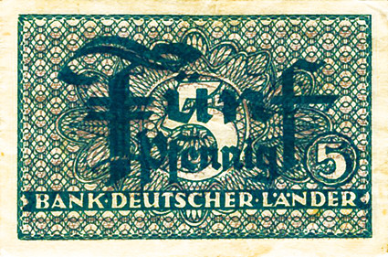 Banknote - R.250 5 Pfenning ohne Datum 1948