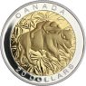 Kanada-20Dollar-2014-AGpp-Wisent-vergoldet-RS