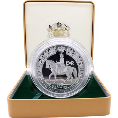 IsleOfMan-100Crowns3KG-2002-AGpp-Jubilee-Etui