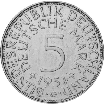  Silberadler – Die 5 DM Umlaufmünzen von 1951-1974