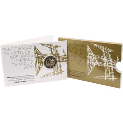 Portugal-2 Euro-2021-PP-Olympische Spiele Tokio-Coincard