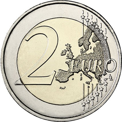 Europa Flagge 2 Euro Muenze Irland 2015
