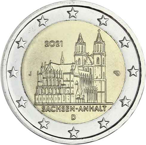 Deutschland-2-Euro-2021-Sachsen-Anhalt-Magdeburger-Dom-J-stgl-I