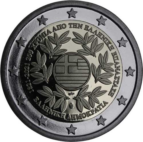 Griechenland-2 Euro-2021-PP-Revolution-Etui