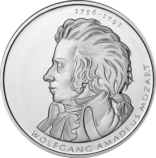 10 Euro Gedenkmünze Wolfgang Amadeus Mozart -