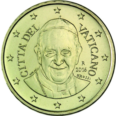 Papst  Franziskus Vatikan 10 Cent 2016 bfr.  