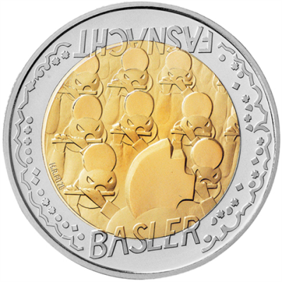 Schweiz-5Franken-2000-bfr-BaselerFasnacht-RS