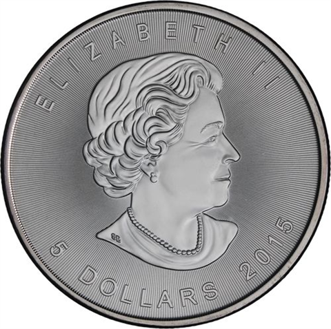 Kanada-5 Dollar-2015-AGstgl-Maple Leaf- Ruth-Black-Gold-RS
