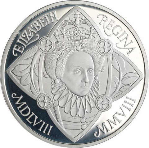 Großbritannien-5 Pfund-2008-AGpp-Queen Elizabeth I-RS