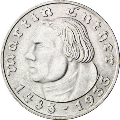 J. 352 - Drittes Reich 2 Mark 1933  Martin Luther 