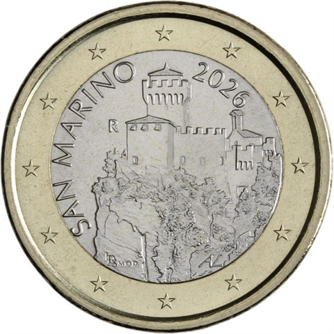 San Marino- 1 Euro-2026-bfr-Kursmünze-RS