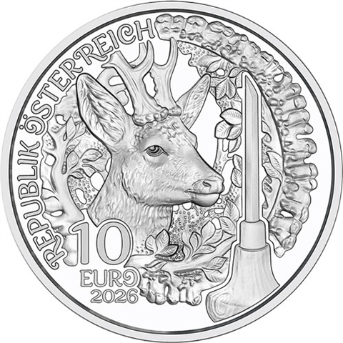 Österreich-10-Euro-2026-Hgh-Anpirschen-Horn-Folder