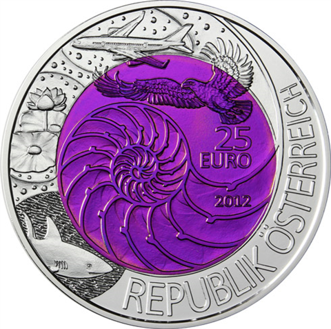 Österreich-25-Euro-2012-Hgh-Silber-Niob---Bionik-I