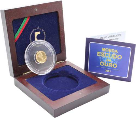 Portugal-1Escudo-2001-AUunz-Währungsabschied-VS