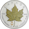 Kanada-5 Dollar-2007-AGstgl-MapleLeaf-Farbe Gelb-Anker-RS