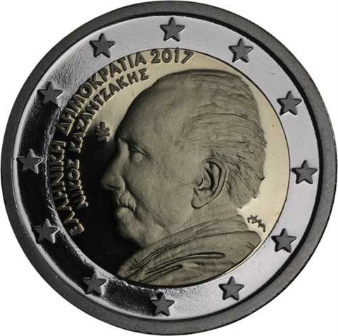 Griechenland-2 Euro-2017-PP-Nikos Kazantzakis-Etui