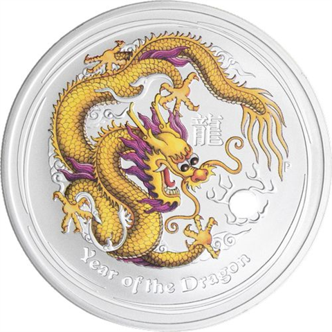 Australien-12x1 Dollar-2012-AGstgl-Drache-VS