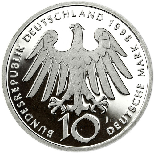 Deutschland 10 DM Silber 1998 PP Hildegard von Bingen Mzz. unserer Wahl
