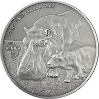 3 Oz Silber Nilpferd - Kongo 2013 - Hippo 3 Silver Ounces