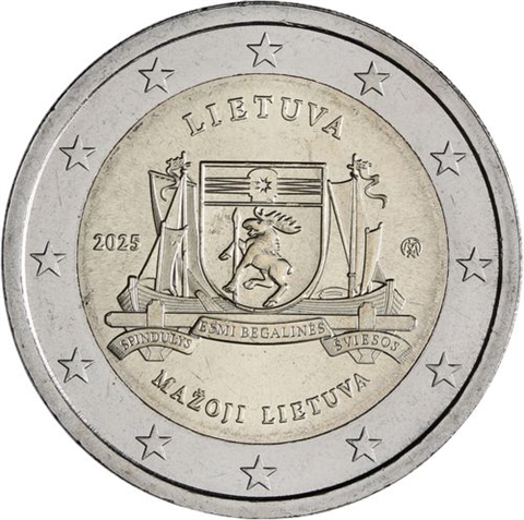 Litauen-2Euro-2025-bfr-Kleinlitauen Mazoji-RS