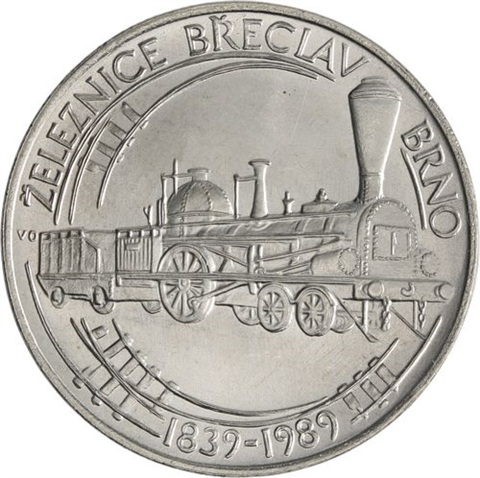 Tschechien-50 Korun-1989-AGstgl-Eisenbahnlinie-RS