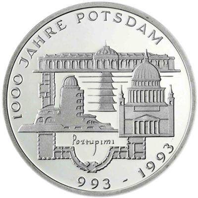 Deutschland 10 DM Silber 1993 Stgl. 1000 Jahre Potzdam I