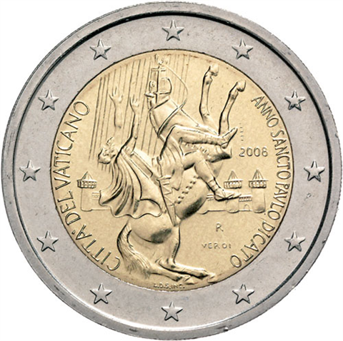Vatikan-2Euro-2008-Paulusjahr-Folder