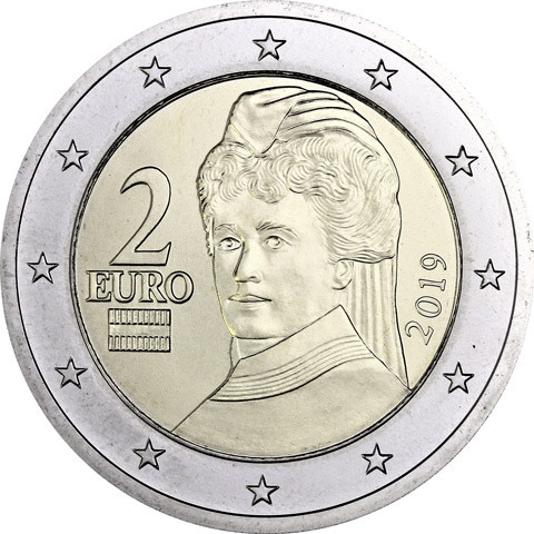  Österreich 2 Euro Kursmünze 2019  Berta von Suttner