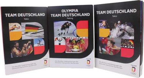 Deutschland-40xMedaillen-AG-Tokio-Peking-Folder Set