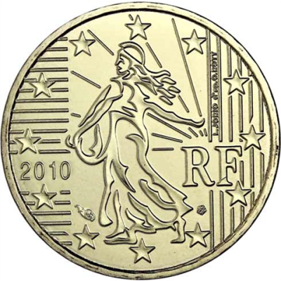 Frankreich-10-Cent-2010-Kursmünze-I