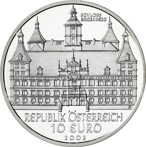 Österreich-10-Euro-2002-Silber-bfr-Schloss-Eggenberg-Folder